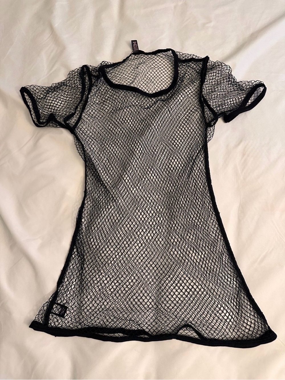 Victoria secret Black Fishnet Short Sleeve mesh top